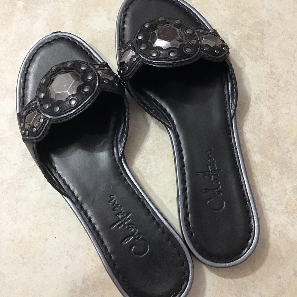 Cole Haan black leather sandals